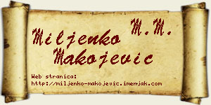 Miljenko Makojević vizit kartica